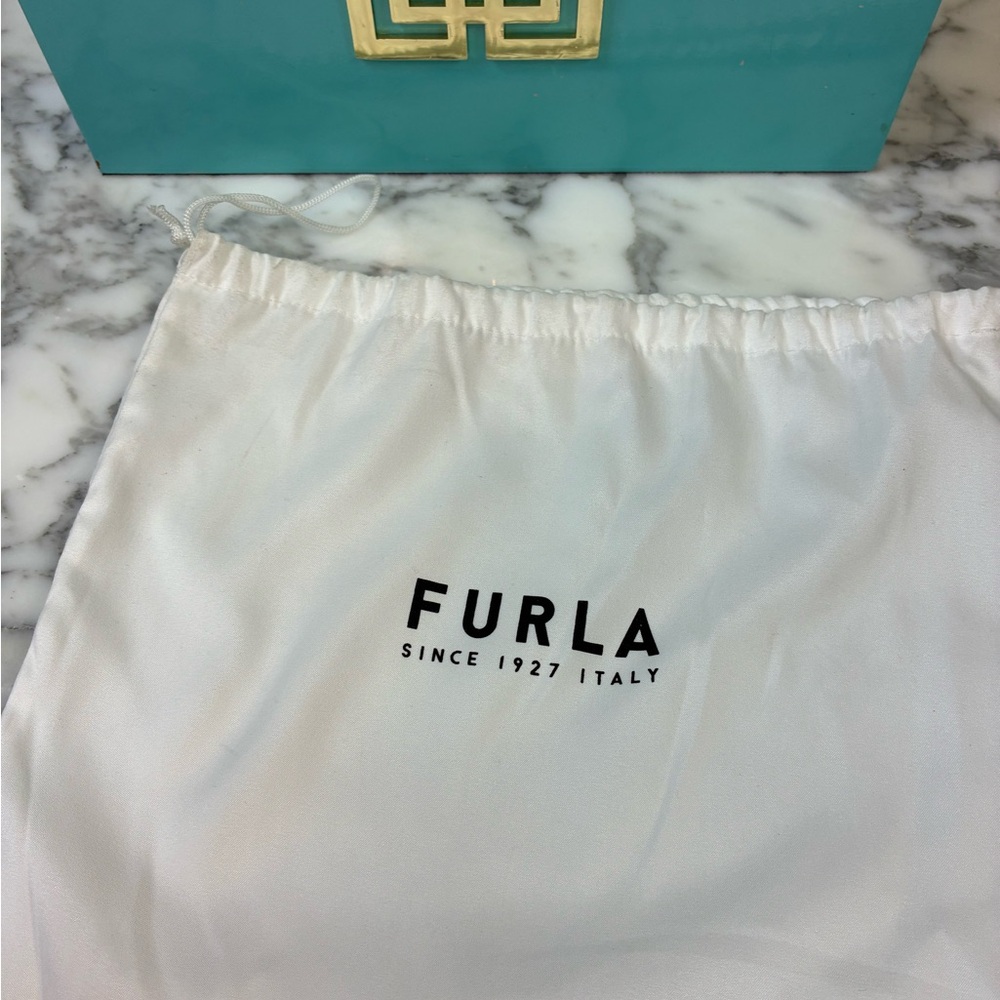 NWT Furla Cabernet Red Leather Lilli Heart Crossbody Bag - Retail $258 - Picture 9 of 10